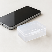Transparent Tackle Box, Lure Case, Fishing Gear Storage, Plastic, Snap-Open Type
