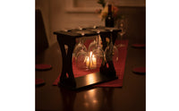 Countertop Tabletop Wine Glass Rack Compact Wooden Stemware Rack Single-Tier Wine Glass Display Stand Open-Frame for Cabinet