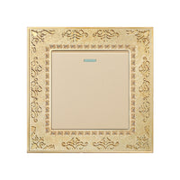 Wall Plate with Floral Border Antique Gold Switch Faceplate Ornate
