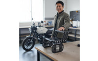 Motorcycle Pannier and Top Luggage-Mount Sturdy Extendable Motorcycle Tail Rack Sliding Rear Luggage Carrier for CC110 Owners, Adventuring