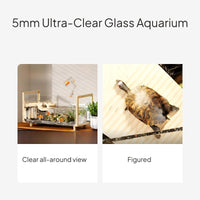 Glass Aquatic Terrarium for Turtles and Fish
