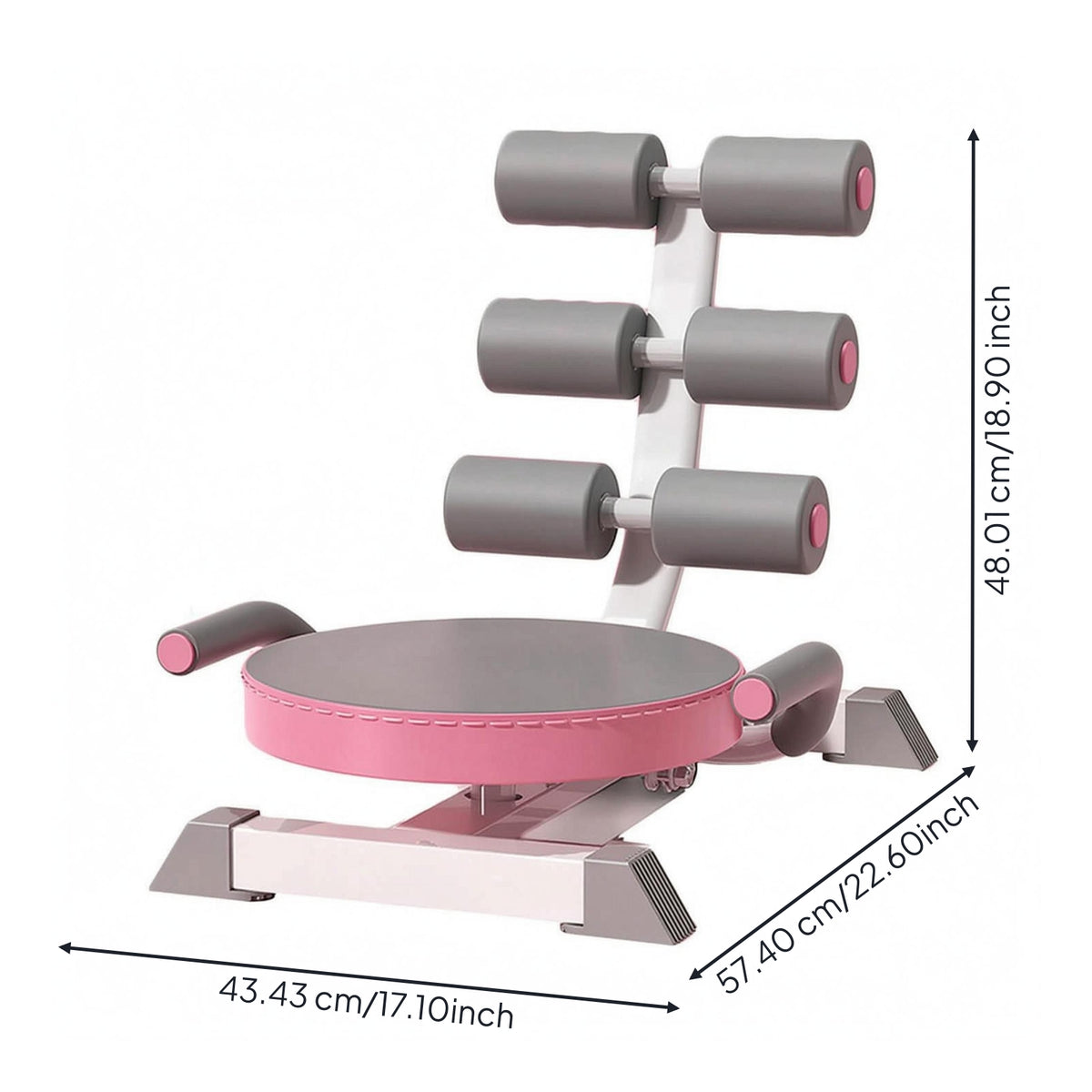 Rotating Sit up Padded Seat Sit up Foam Rollers Ab Exercise Bench