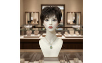 Female Mannequin Head Realistic Face Hairpiece Stand Head Stable Base for Salon, Photography