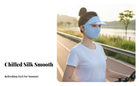 Cooling Protection Face Cover Breathable Protection Face Cover Ice Silk Face Cover UPF 50+ Ice Silk Facekini Lightweight