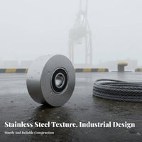 Wire Rope Guide Bearing Wheel Rustproof Stainless Steel V-Channel Pulley U-Channel Track Wheel