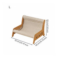 Wear-Resistant Feline Scratcher Sofa Extra Large Feline Scratch Lounge Low Dust Pet Furniture 2-in-1 Design for Indoor, Home