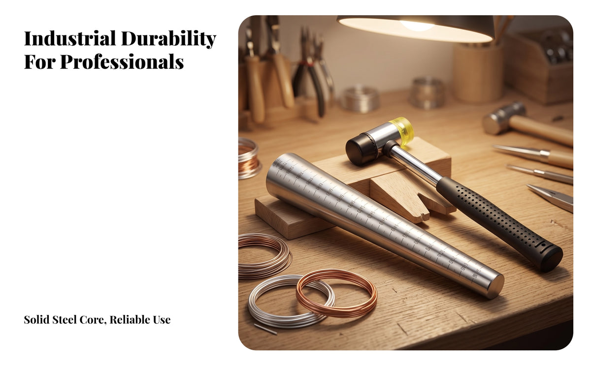2 Pieces Bracelet Shaping Tool Set | Smooth Polished faces, Textured Non-Slip Handle, Bracelet shaping rod with