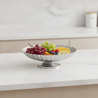 Fruit Bowl with Pedestal Decorative Pedestal Bowl Elevated Serving Dish for Dining Table, Kitchen Counter