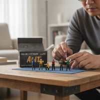 6 Pieces Painted Aircraft Carrier Deck Figures Posed Aircraft Carrier Figures Static Ground Crew Miniature for Collectors