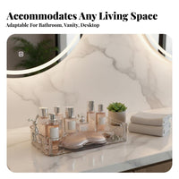 Transparent 360-Degree Rotating DesignDegree Rotating Makeup organizer Space Saving Cosmetic Organizer Easy to Clean Vanity reachory Large Capacity for Women, Teens, Gift Givers, Bathroom Counter, vanity table Top, Bedroom, Kitchen