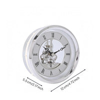 Skeleton Movement Clock Head Metal Roman Numeral Clock Head Black Hands Timepiece Part