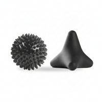 2 Pieces TPR Massage Ball Pair Smooth Spiky Massage Ball Textured Trigger Point Massager Handheld