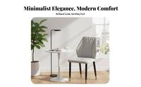 Modern Minimalist Design Cushioned Backrest Side Chair Light Luxury Aesthetic Padded Backrest Chair Soft Upholstered Padding Home Seating adaptable Use for Restaurant Owners, Homeowners, Interior Designers, Dining Room, Kitchen, Cafe
