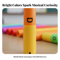 8 Pieces 8-Note Sound Tube Set Colorful Design Tuned Percussion Tubes Color Coded System Diatonic Scale Tubes for Preschoolers, Young Children