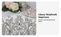 Baroque Pageant Crown Luxury Design Bridal Crystal Tiara Crystal Bead Full Crown Elegant Modeling Contest Tiara Sparkling