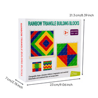 Stacking Blocks with Peg Base Rainbow Peg Board Toy STEM for Playroom, Preschool