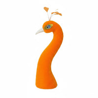 Flocked Peacock Head Model Elegant Design Peacock Bust Ornament Prop Lightweight Foam Feather Event Decoration for Florists, Inaugural Event