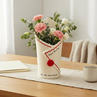 Envelope Vase Creative Envelope-Shaped Vase Easy to Match Home Decor for Tabletop, Bedroom