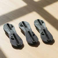 3 Pieces Ribbed Surfboard Fin Slot with Screws Solid Fin Slot Screw and Plate Easy to Install Replacement Part Lightweight for Surfers, Shapers, Board Building