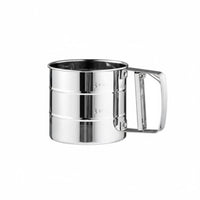 Semi-Automatic Flour Sieve Fine Mesh Handheld Flour Sifter Semi-Automatic Powder Sifter Mirror Finish Kitchen Tool