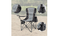 Padded Folding Camping Chair Compact Camping Chair with Cup Holder Heavy-Duty Furniture for Tailgaters