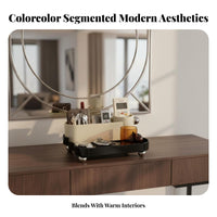 Flame-Shaped Statue with Dish Multi-Functional Entryway Organizer Space-Saving