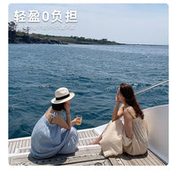 Ander Jurnal草帽女夏季法式复古巴拿马爵士草编帽子遮阳防晒礼帽