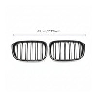 Sporty Gloss Black Kidney Grille Custom Double-Slat Kidney Grille Sturdy Double Bar Grilles Impact-Resistant for Car Enthusiasts