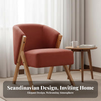 Upholstered Single Sofa Nordic aesthetic Lounge Chair Minimalist Design Comfortable for Homeowners, Bedroom