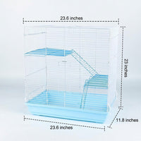 Multi-Level Hamster Cage for Syrian Hamster, 3-Tier Wire Hamster Home for Large Pets, Modern Style Detachable and Customizable Habitat, All Seasons