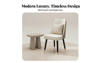 Post-Modern Design Upholstered Side Chair Ergonomic Backrest Dining Room Seat Quilted Stitching Accent Furniture Versatile Use for Interior Designers, Apartment Dwellers, Reception Area, Kitchen, Bedroom, Home Office