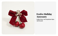 Cherry Hair Accessory Three-Dimensional Fruit Accent Cherry Ribbon Hair Accessory Sweet Design Secure Hold for Women