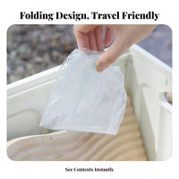 Foldable Travel Pail Multipurpose Foldable Wash Basin Transparent Travel Pail Long-Lasting Foldable Water Pail Leak-Resistant