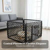 Easy to Clean Modular Plastic Pet Fence Expandable Design Plastic Puppy Playpen Secure Lock Indoor Dog Pen Tool-Effortless Assembly for Young Dogs, Small Dogs