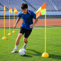 North Football Training Poles, Soccer Slalom Poles, Agility Speed Training Equipment Collapsible Agility Poles