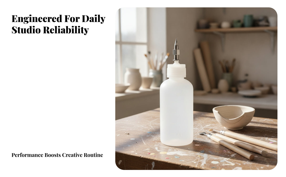 Ceramic Painting Compress Bottle | Embossed Capacity Markings, Lightweight Body, compress Bottle with fine-point, for Hobby Crafts