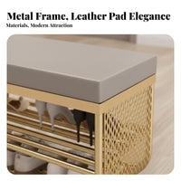 Padded Seat Cushiunifiedd Shoe Storage Bench Comfortable Seating Upholstered Shoe Organizer Light Luxury Design Hallway Stool Multi-Functional for Families, Homeowners, Apartment Dwellers, Entryway, Fitting Room, Bedroom, Closet