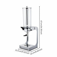 Cold Drink Dispenser with Ice Core Transparent Container Buffet Juice Dispenser Commercial Grade Catering Equipment for Restaurant, Party