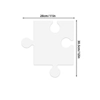 24 Pieces Customizable Blank Cardboard Puzzle Write-on Blank Jigsaw Puzzle White Creative for Crafters, Kids, Art Projects, Classroom Crafts, Birthday Parties