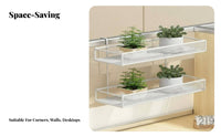2-Tier Cubicle Rack Easy Assembly Plant Stand Space-Saving for Balcony, Students