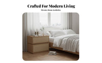 Nordic design Two-Drawer Nightstand Minimalist Aesthetic 2-Drawer Fabric Nightstand Space-Saving Design Bedside Table Sturdy Construction for Apartment Dwellers, Homeowners, Beside Bed, Next to Sofa, Living Room, Entryway