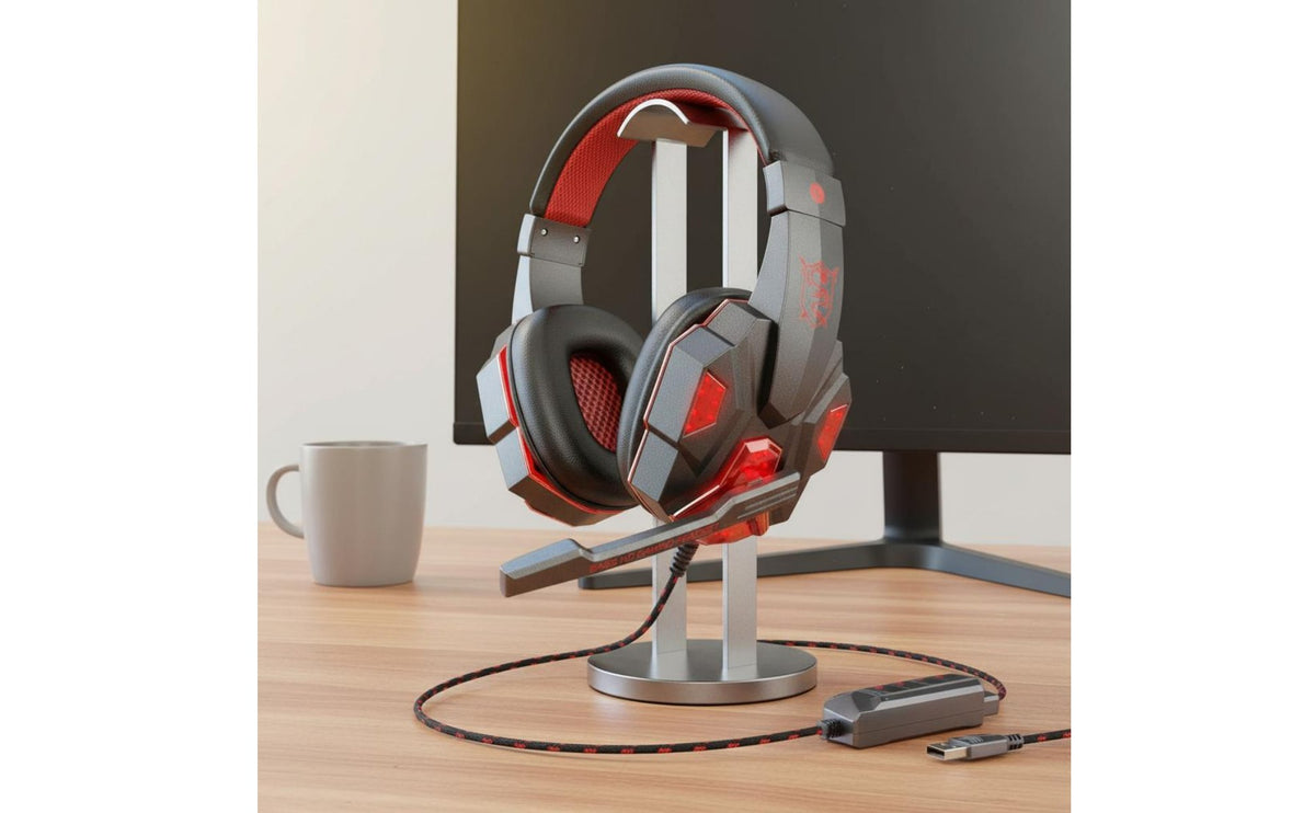 LED Gaming Headset Audio Pickup 3D Surround Sound Wired Gaming Headset Adjustable Headband for Game Enthusiasts