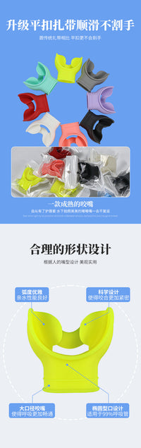 Disposable Silicone Diving Mouthpiece with Tongue Support