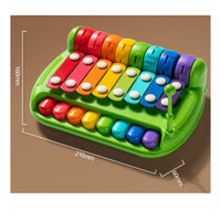 Educational 3-in-1 Musical Instrument Promotes Hand-Eye Coordination 8-Note Xylophone Piano Sensory Development Toddler Keyboard Xylophone Polished Edges for Toddlers, Babies, Preschoolers