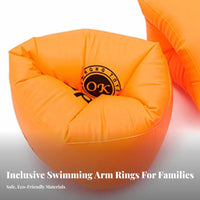 2 Pieces High Buoyancy Inflatable Arm Bands Double Swim Arm Floaties Thickened Material for Toddlers, Parents, Beach, Lake
