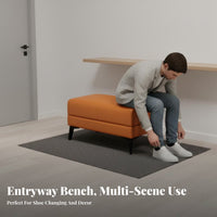 Luxury Aesthetic Wavy Top Bench Modern Design Household Furniture Multi-Purpose Indoor Seating Soft Upholstery for Homeowners, Apartment Dwellers, Interior Decorators, Entryway, Hallway, Living Room, Walk-in Closet
