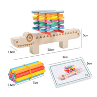 Hand-Eye Coordination Montessori Fishbone Toy Logical Thinking Crocodile Color Matching Toy for Toddlers