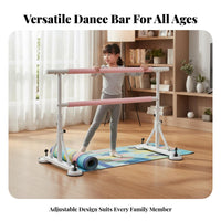 Portable Dance Practice Bar Sturdy Construction Adjustable Dance Barre Non-Slip Feet Home Practice Dance Bar for Dancers, Beginners, Indoor