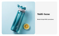 Leak-Proof Straw Water Bottle Safe Sports Water Bottle with Straw Single Click Release for Adults, Outdoor Enthusiasts, School, Travel