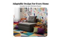 Multi-Functional Design Pull-out Single Bed Space Saving Pull-out Sleeper Armchair Easy to Convert Multifunctional Furniture Adjustable Backrest for Overnight Guests, Apartment Dwellers, Homeowners, Small Areas, Living Room, Bedroom, Home Not on Ice